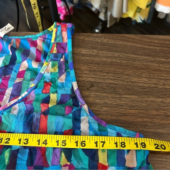 profile by gottex Colorful Geometric Patterned Dress beach cover up L-XL - Picture 8 of 12